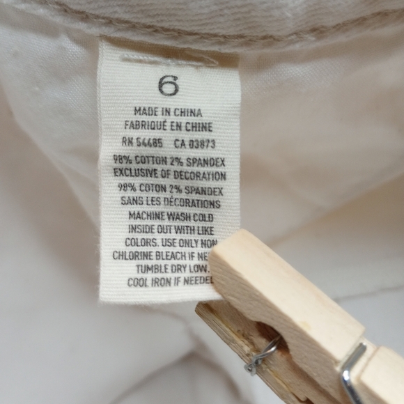 American Eagle Women's Denim Cut Off Shorts Distressed 5 Pocket Stretch White 6 - Picture 6 of 13